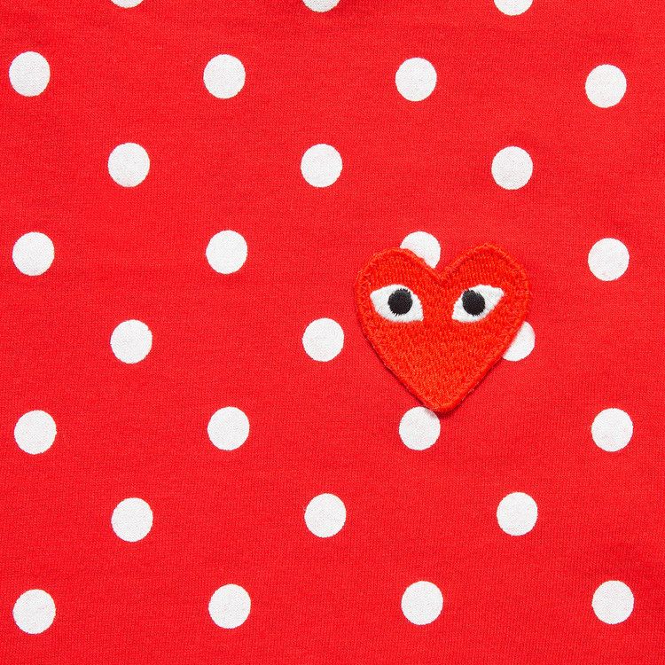 Comme des Garçons PLAY Polka Dot Long-Sleeve T-Shirt 'Red'