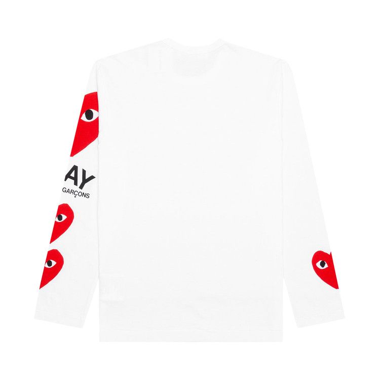 Comme des Garçons PLAY Printed Sleeve Long-Sleeve 'White'