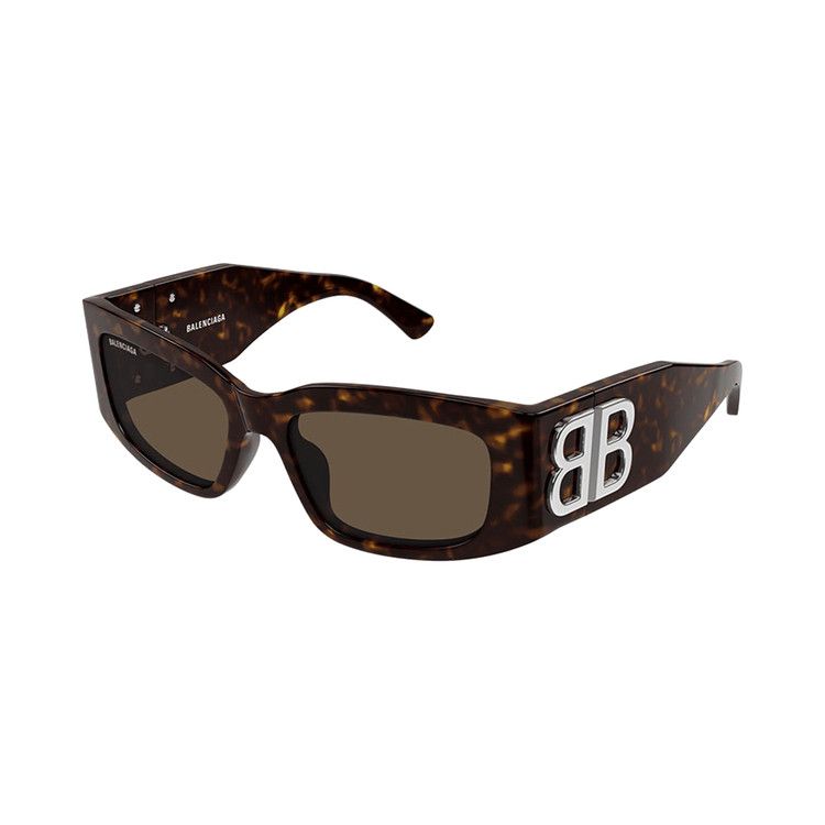Balenciaga Rectangle Sunglasses 'Brown'