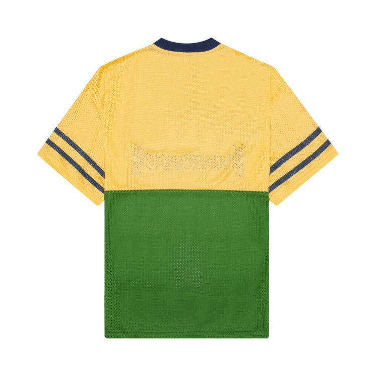 Brain Dead Paneled Football Mesh Shirt 'Yellow'