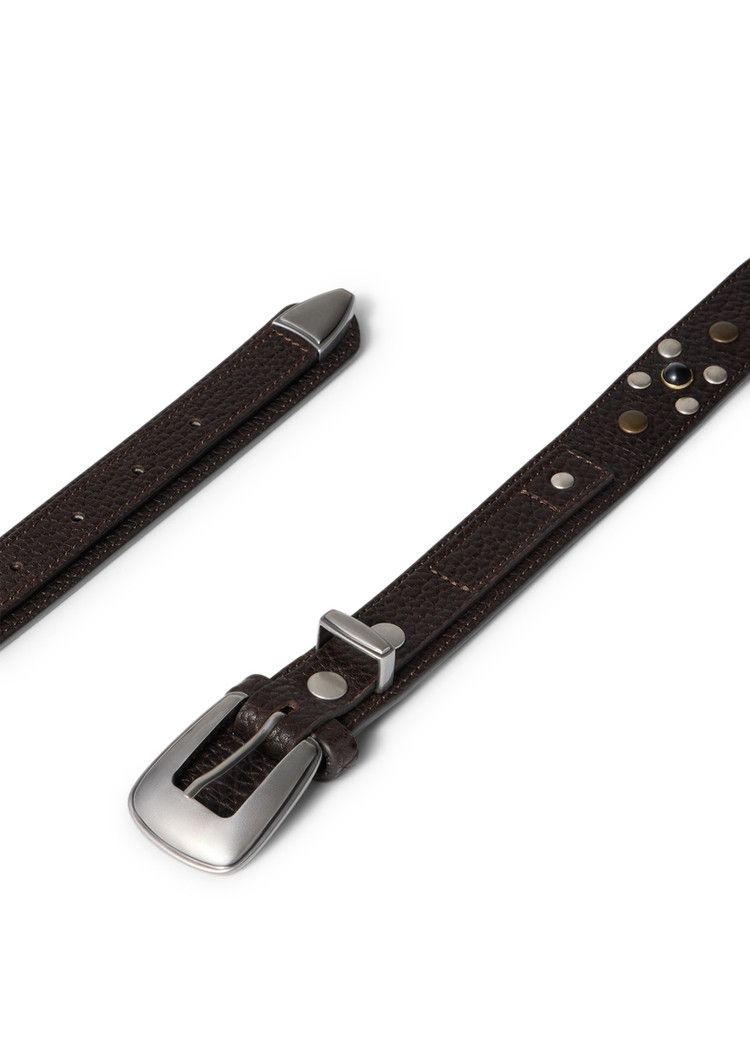 Lemaire Western Studs Belt 'Dark Brown'