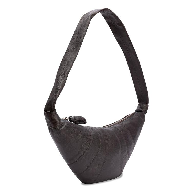 Lemaire Soft Grain Medium Croissant Bag 'Dark Chocolate'