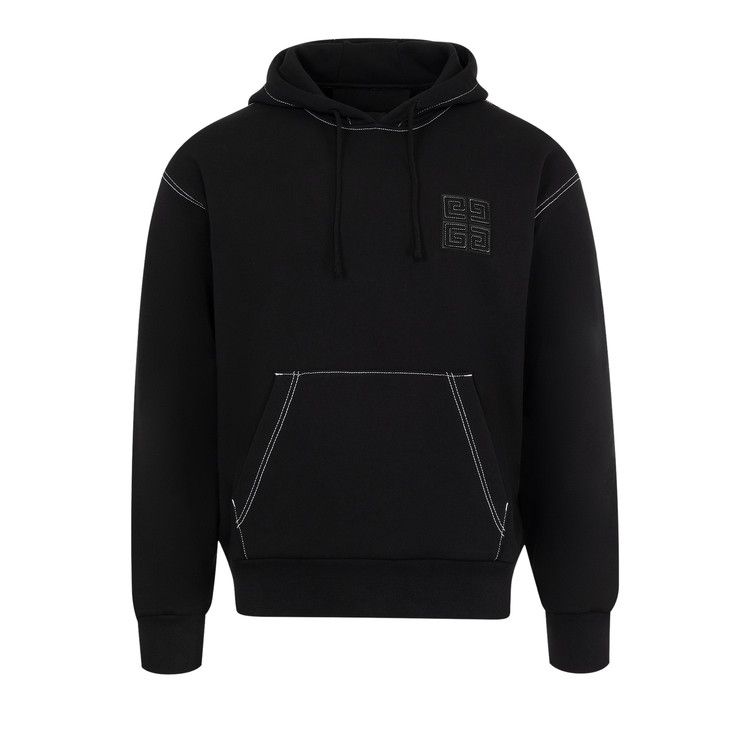 Givenchy Boxy Fit Hoodie With Pocket Base 'Black/White'