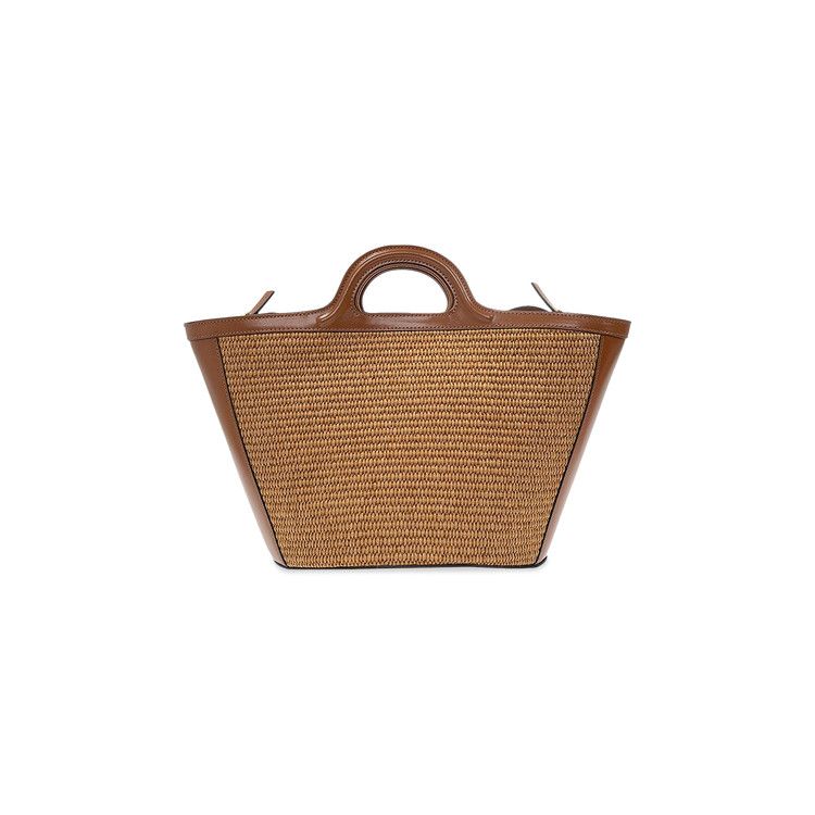 Marni Medium Logo Woven Tote Bag 'Brown'