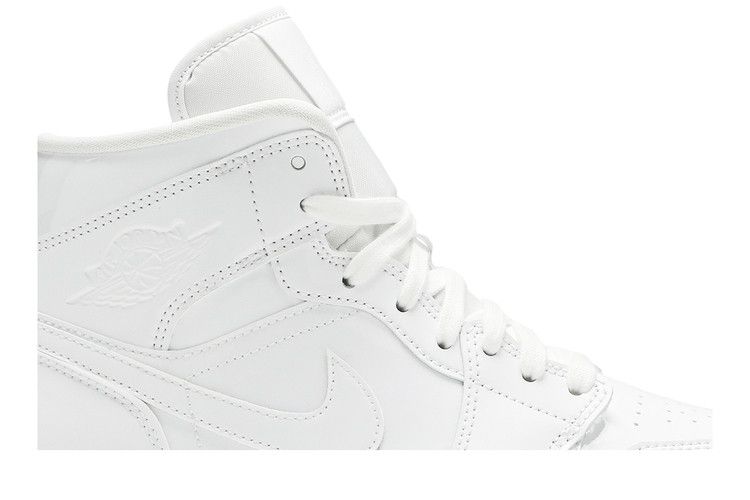 Wmns Air Jordan 1 Mid Patent 'Triple White'