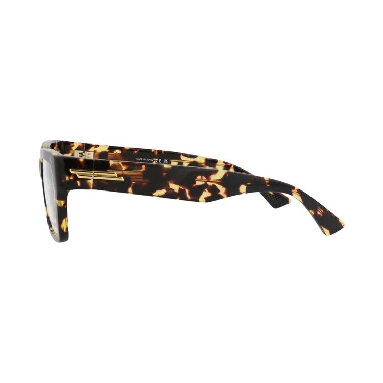 Bottega Veneta Square-Frame Recycled Acetate Optical Frames 'Havana/Transparent'