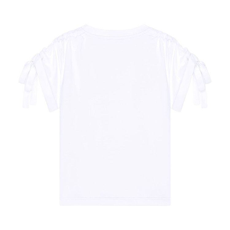 Givenchy Bows Gathered Shoulder T-Shirt 'White'