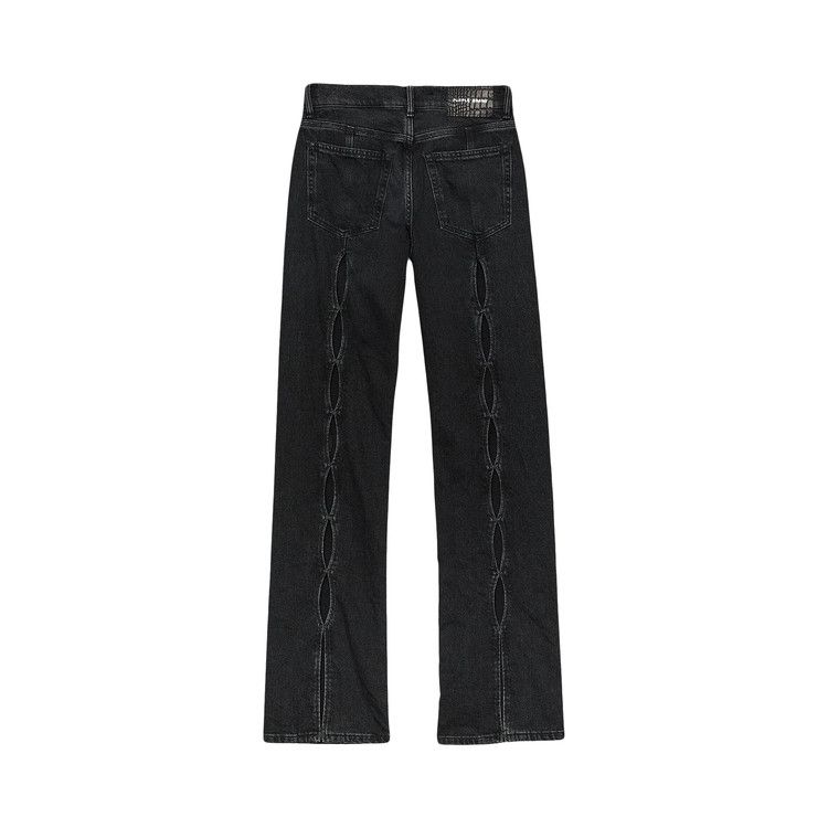 PURPLE BRAND Slim Straight Cut Out Jeans 'Black'
