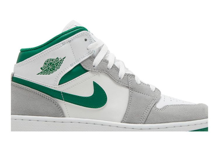 Air Jordan 1 Mid SE GS 'Grey Pine Green'