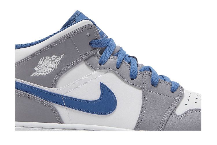 Air Jordan 1 Mid GS 'Cement True Blue'
