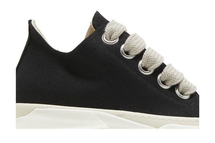 Rick Owens DRKSHDW Fogachine Cotton Denim Megalace Abstract Low 'Black Milk'