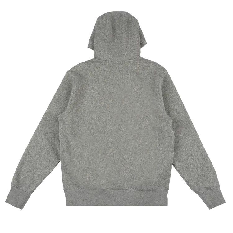 Nike Club Fleece Pullover Hoodie 'Dark Grey Heather/Light Smoke Grey/White'