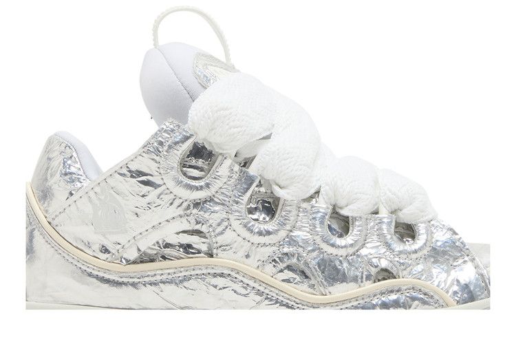 Lanvin Wmns Curb Sneakers 'Crinkled Metallic Leather'