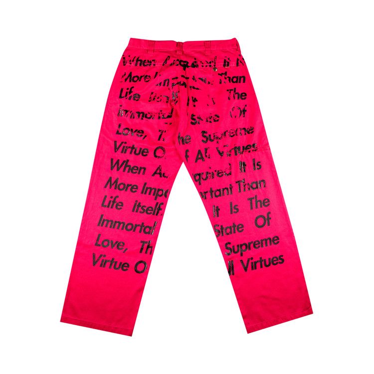Supreme x Junya Watanabe x Comme des Garçons MAN Printed Work Pant 'Bright Pink'