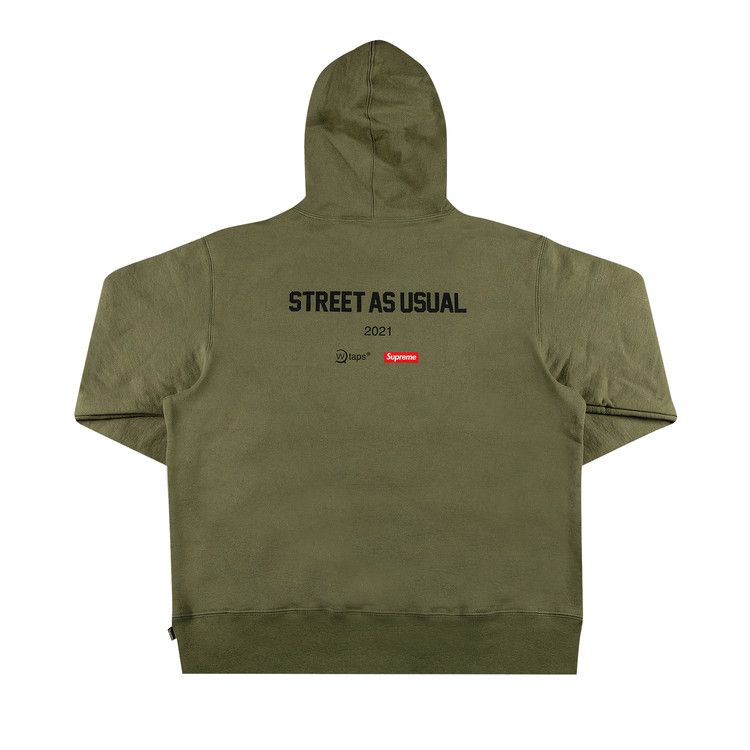 Supreme x WTAPS Sic'em! Hooded Sweatshirt 'Light Olive'