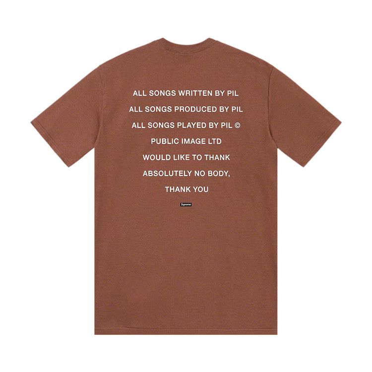 Supreme x PiL Tee 'Brown'