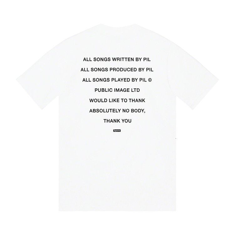 Supreme x PiL Tee 'White'