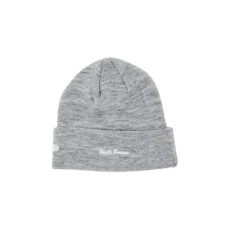 Supreme x New Era Box Logo Beanie 'Heather Grey'
