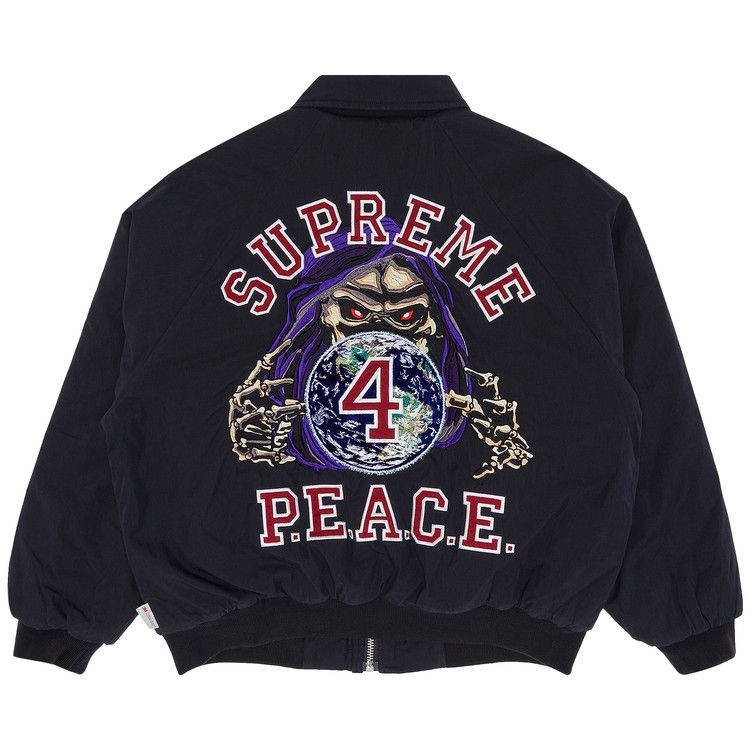 Supreme Peace Embroidered Work Jacket 'Navy'