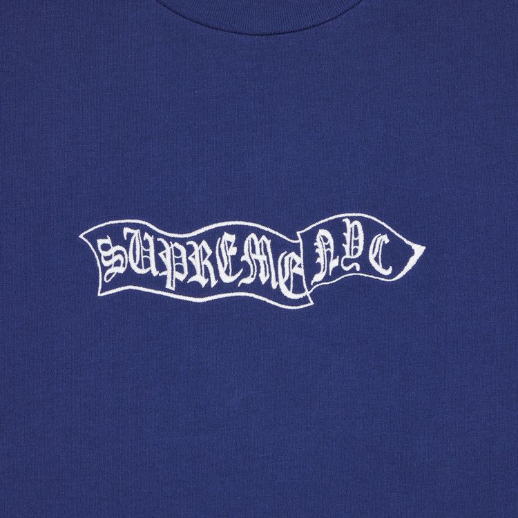 Supreme Banner Short-Sleeve Top 'Dark Royal'