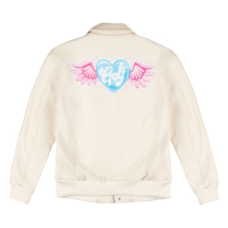 GOLF WANG Airbrush Heart Bomber Jacket 'Ivory'