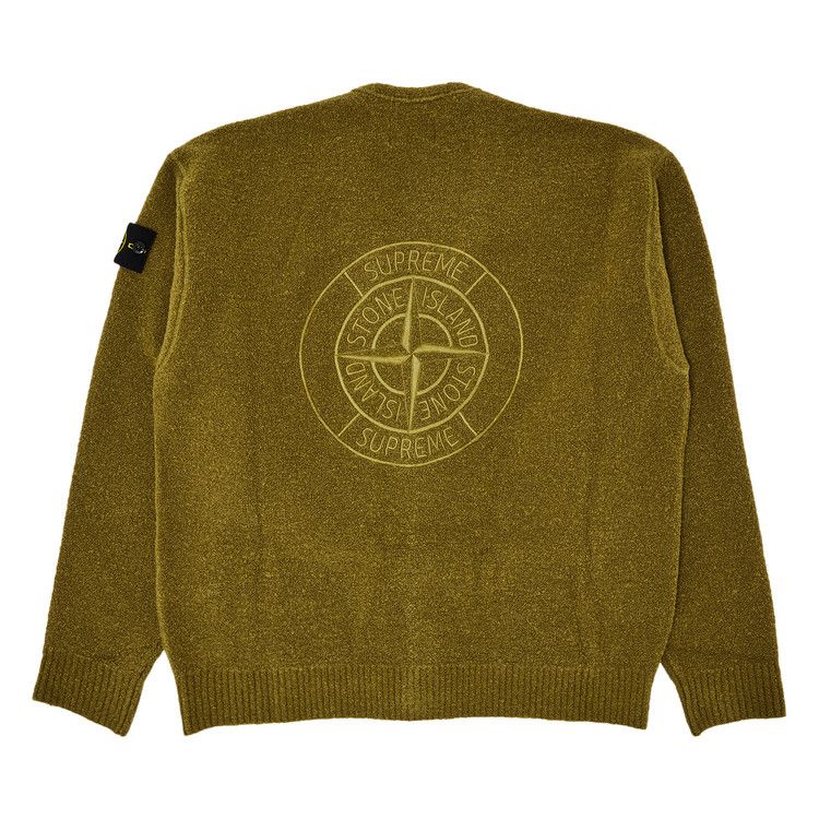 Supreme x Stone Island Bouclé Cardigan 'Olive'