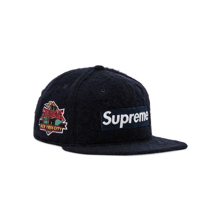 Supreme Mohair Box Logo New Era 'Navy'