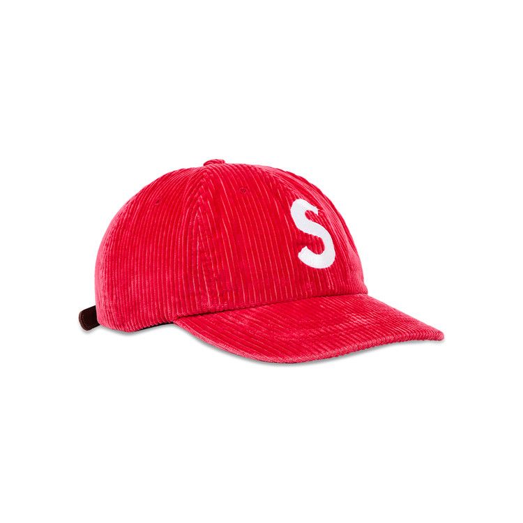 Supreme Corduroy S Logo 6-Panel 'Bright Red'