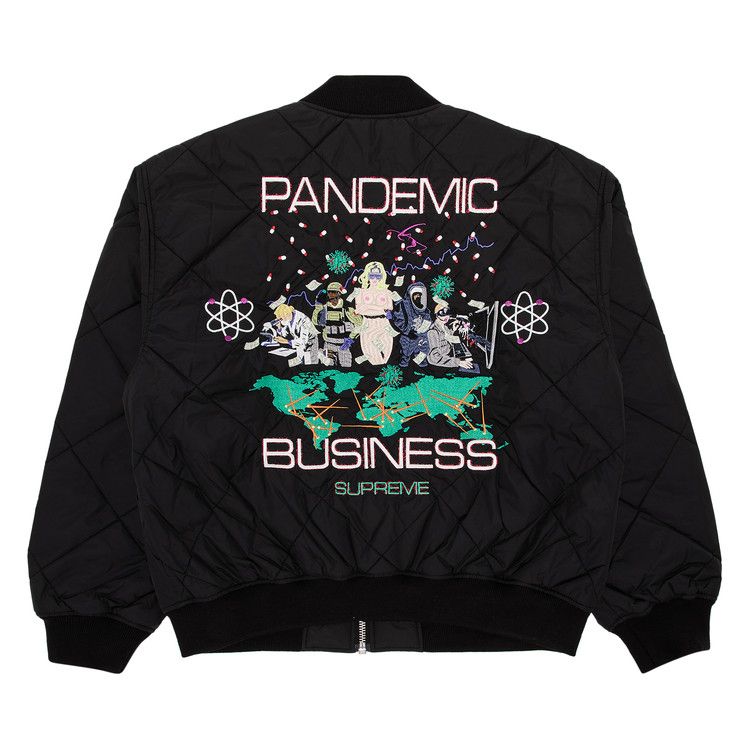 Supreme AOI Quilted Work Jacket 'Black'