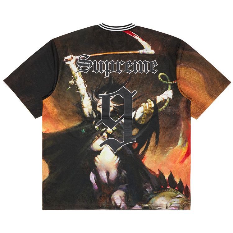 Supreme x Frank Frazetta Soccer Jersey 'Woman With Scythe'