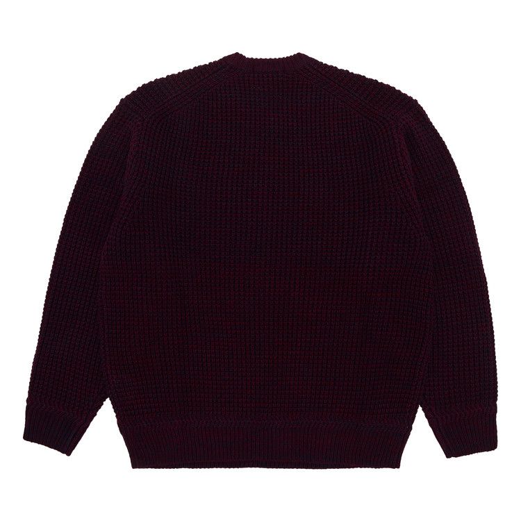 Supreme Waffle Small Box Sweater 'Burgundy M�lange'