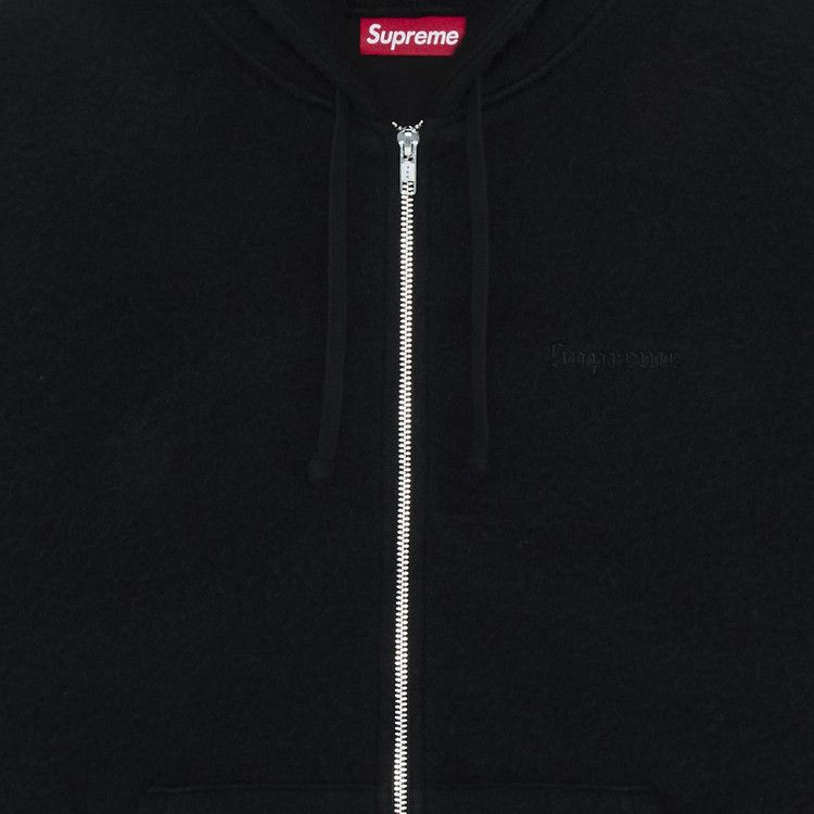 Supreme Pilled Zip Up Hooded Sweatshirt 'Black'