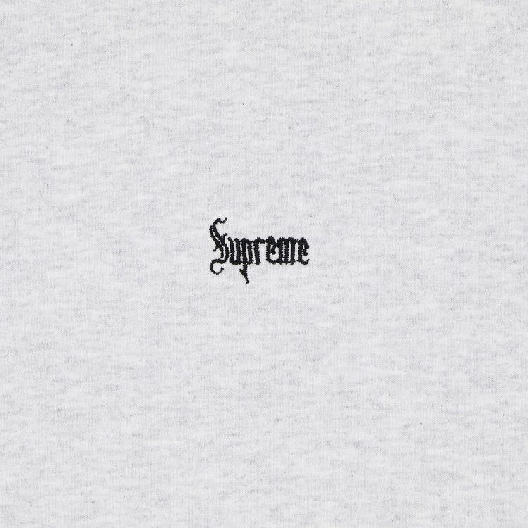 Supreme Micro Logo Hooded Sweatshirt 'Ash Grey'