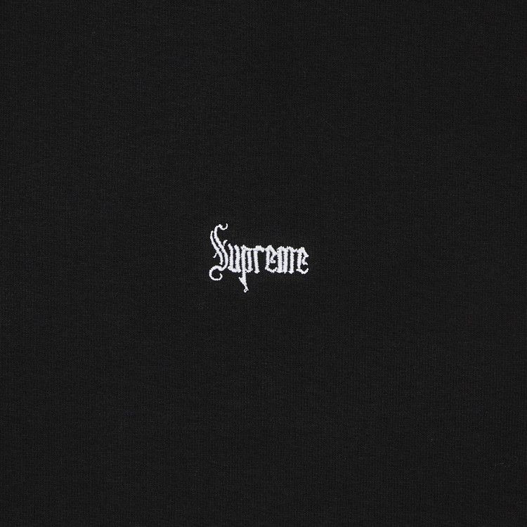 Supreme Micro Logo Hooded Sweatshirt 'Black'