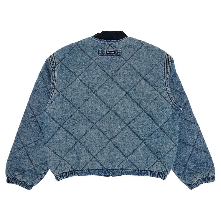 Supreme Zip-Off Sleeve Quilted Bomber Jacket 'Denim'