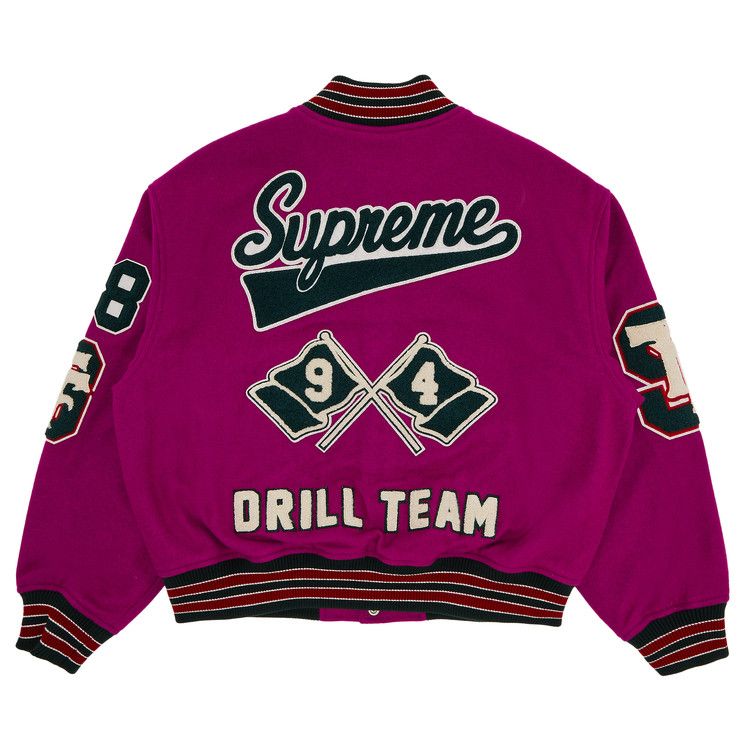 Supreme Drill Team Varsity Jacket 'Magenta'