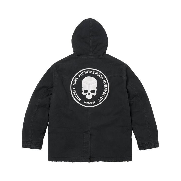 Supreme x Number (N)Ine Faux Shearling Hooded Coat 'Black'