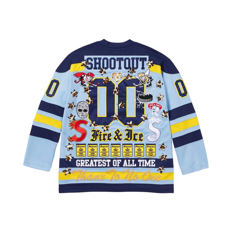 Supreme Fire & Ice Hockey Jersey 'Light Blue'