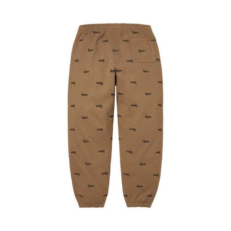 Supreme Repeat Script Sweatpant 'Dark Khaki'