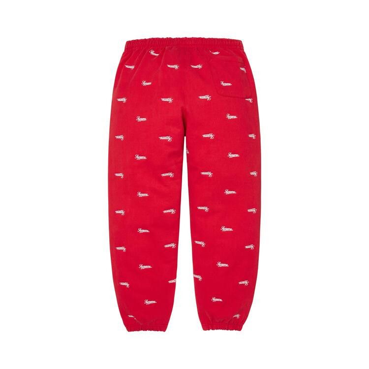 Supreme Repeat Script Sweatpant 'Red'