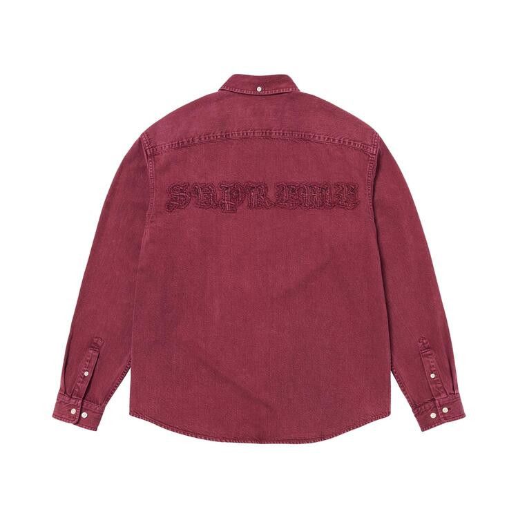 Supreme Appliqué Denim Shirt 'Washed Red'