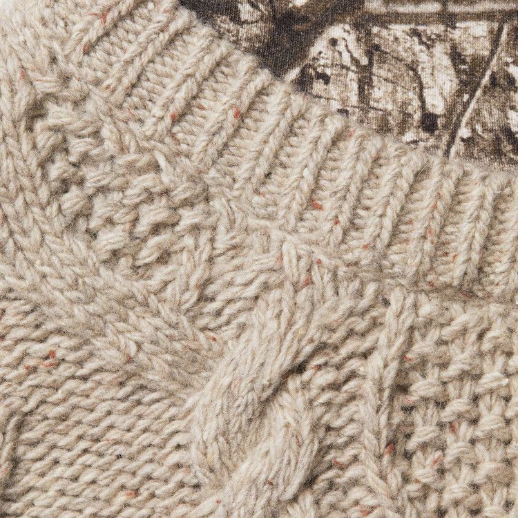Supreme Cable Hooded Sweater 'Oatmeal'