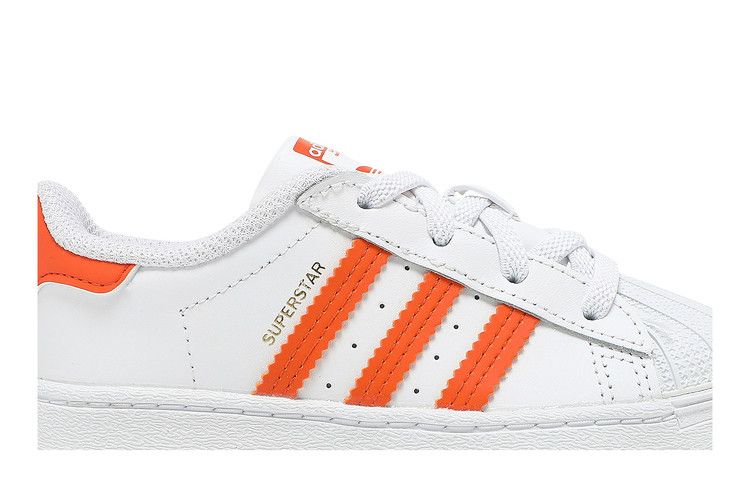 Adidas Superstar Infant 'White Orange'