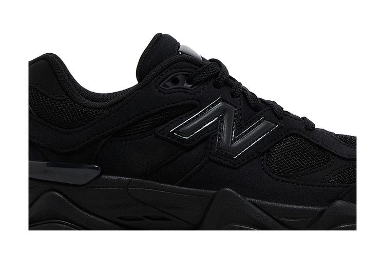 New Balance 9060 Big Kid 'Triple Black Suede'