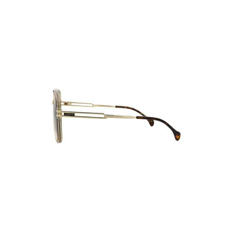 Gucci Aviator Sunglasses 'Brown/Gold/Brown'