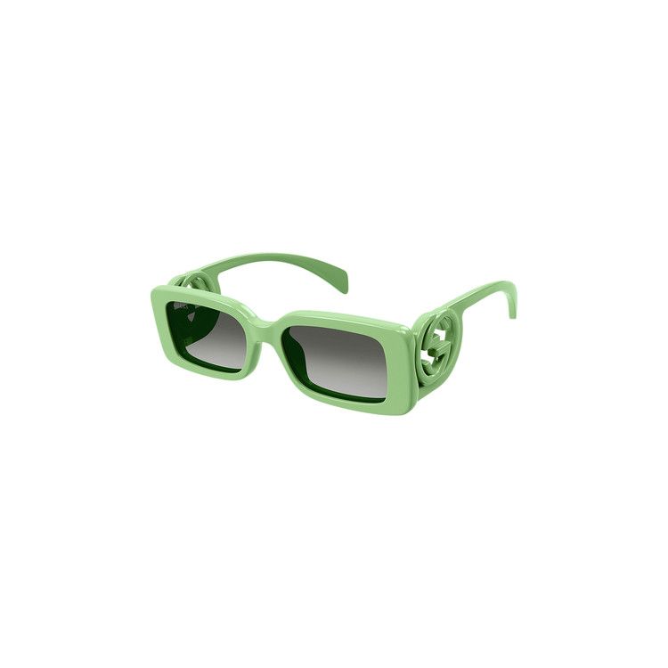 Gucci Rectangular Frame Sunglasses 'Green'