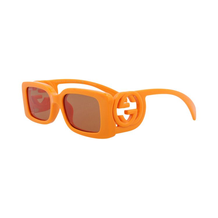 Gucci Square Injection Sunglasses 'Orange/Brown'