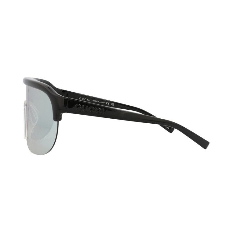 Gucci Shield Sunglasses 'Black/Silver'