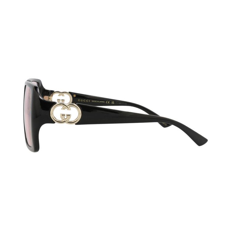 Gucci Square Sunglasses 'Black/Pink'