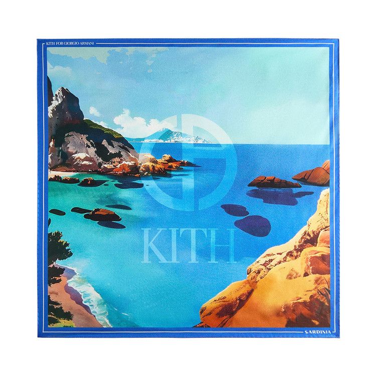 Kith Giorgio Armani & Sardinia Printed Silk Bandana 'Multi'